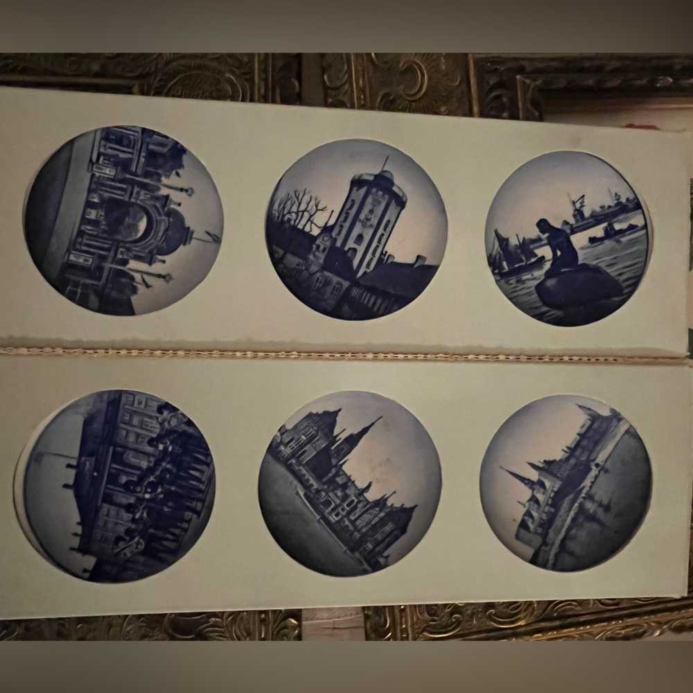 Vintage Royal Copenhagen Mini Plates Set of 6